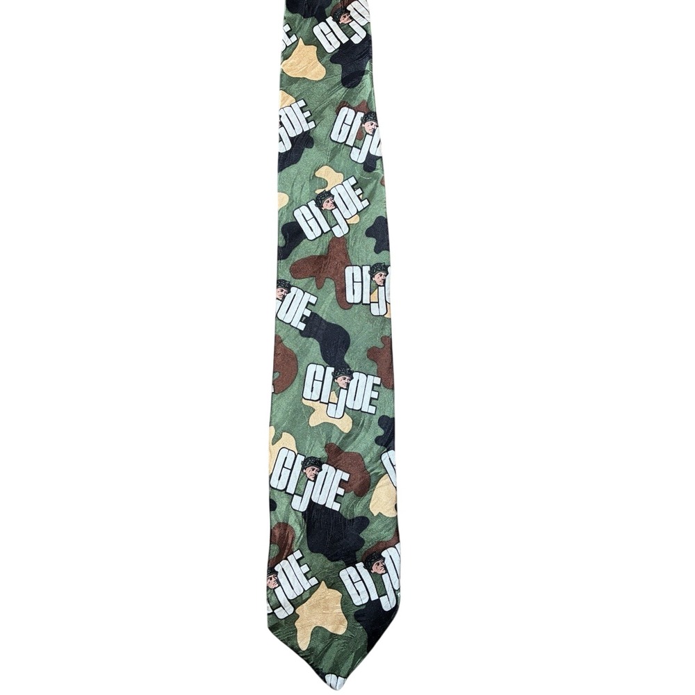 G.I. Joe RM Style Neck Tie Camouflage Pattern Army Soldier Green Multicolor